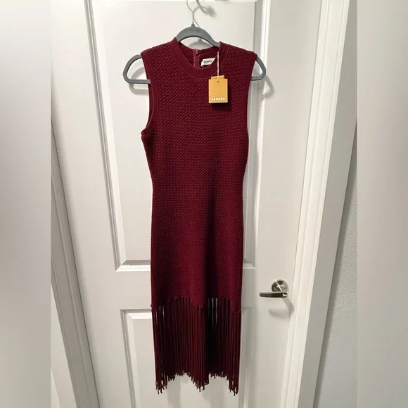 Sandro Carlita Velvet Knit Dress - Picture 3 of 5